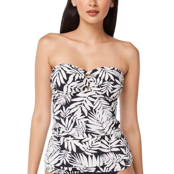 Bleu Rod Beattie Urban Oasis Shirred Bandeau Tankini Top Swim 10 NWT - Picture 2 of 8